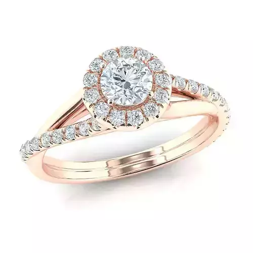 Engagement fancy ring 4-0-mm center