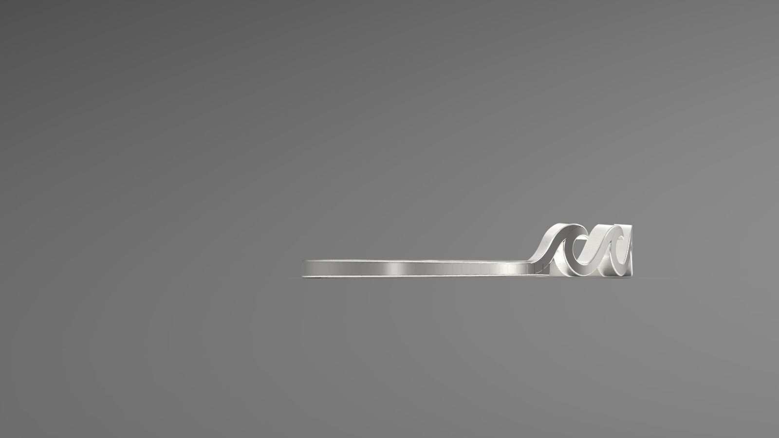 ocean wave ring 3D print model_2