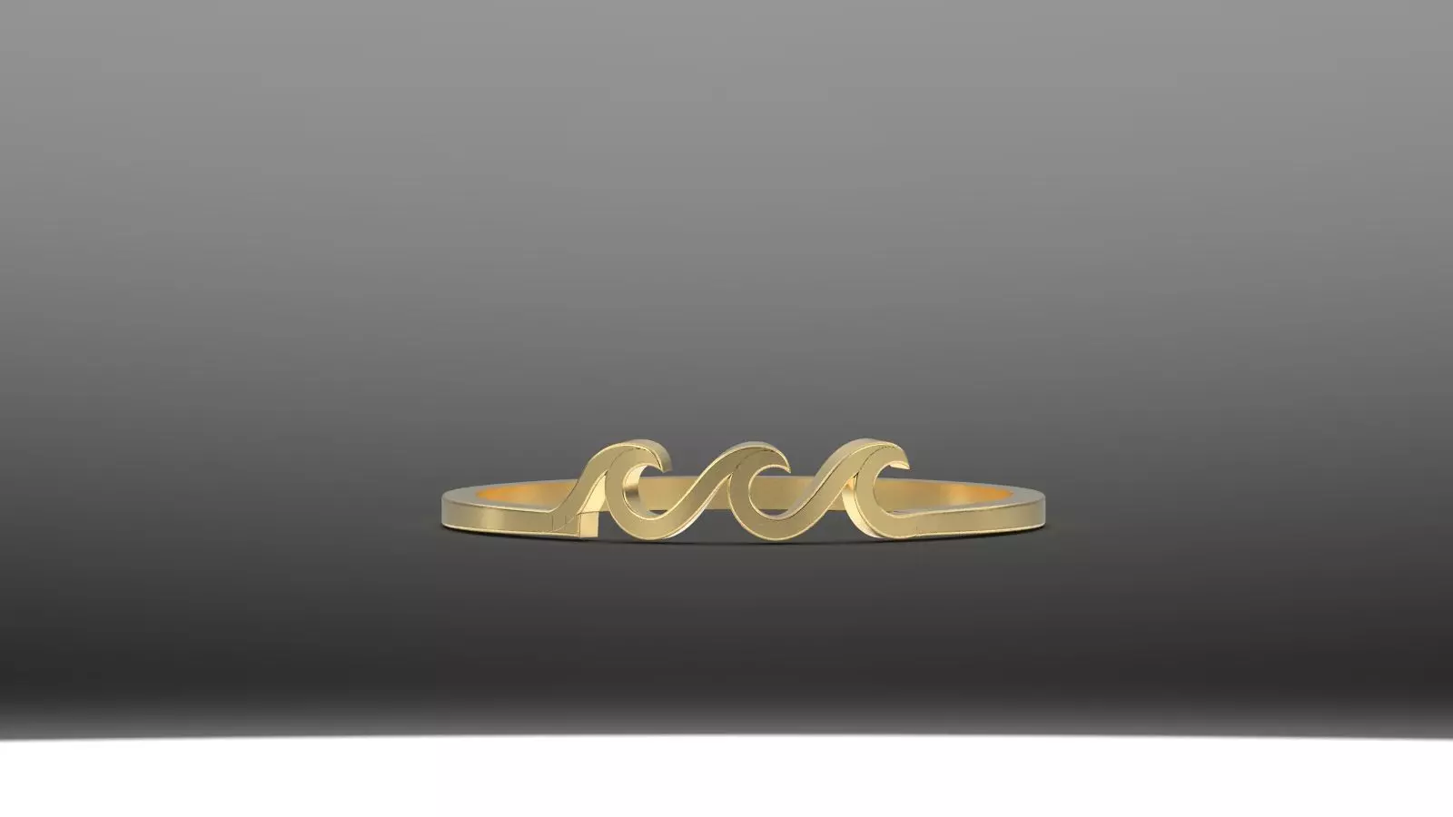 ocean wave ring 3D print model_0