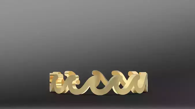 Ocean wave organic Ring