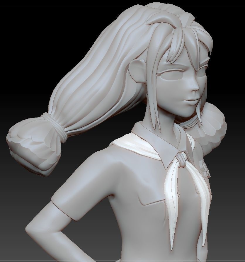 Ulyana  from Everlasting summer 3D print model 3D print model_2