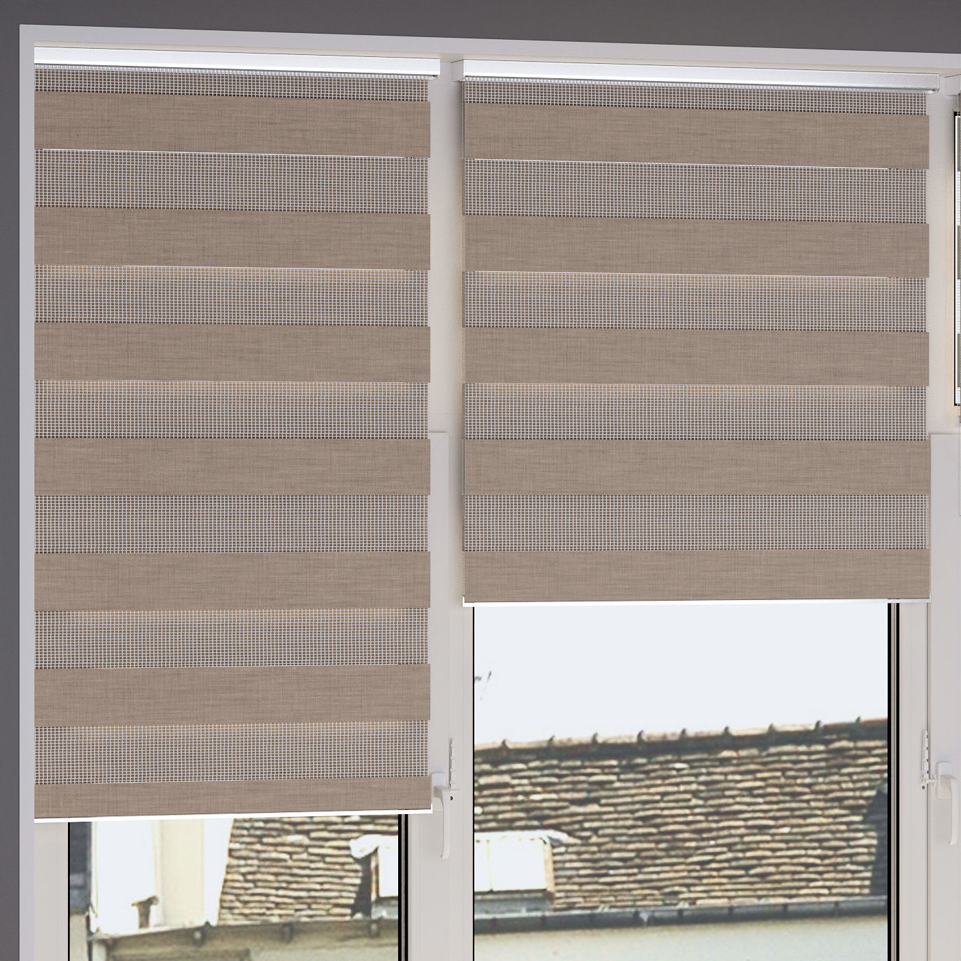 Roller blinds  day and night  3 colors 3D model_2