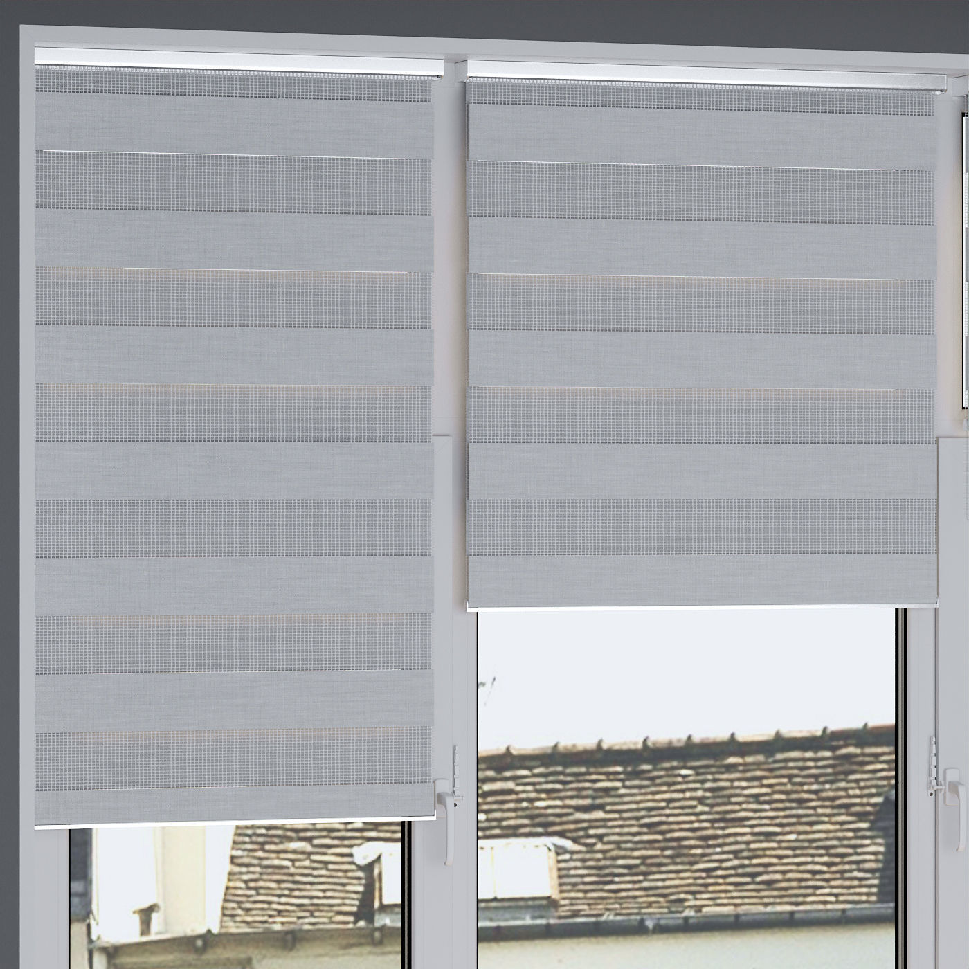 Roller blinds  day and night  3 colors 3D model_6