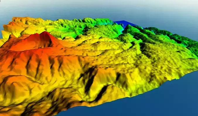 DEM Volcano land high resolution 