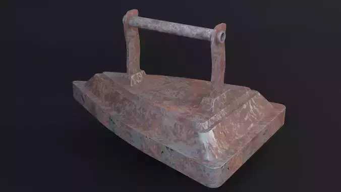 Medieval Iron Game Ready Low Poly 3D Model 
