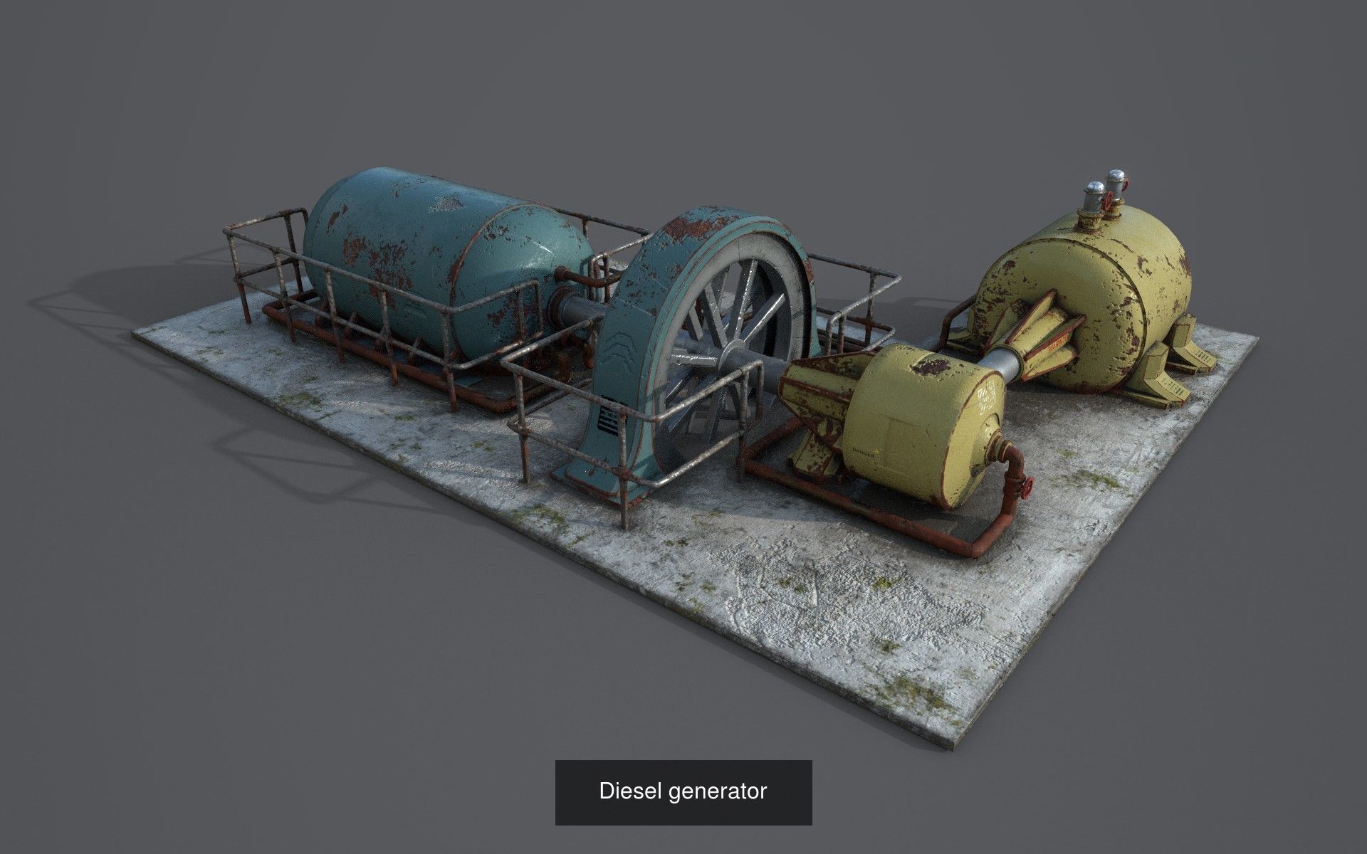 Diesel generator Texture Pack 3D Model Collection_1