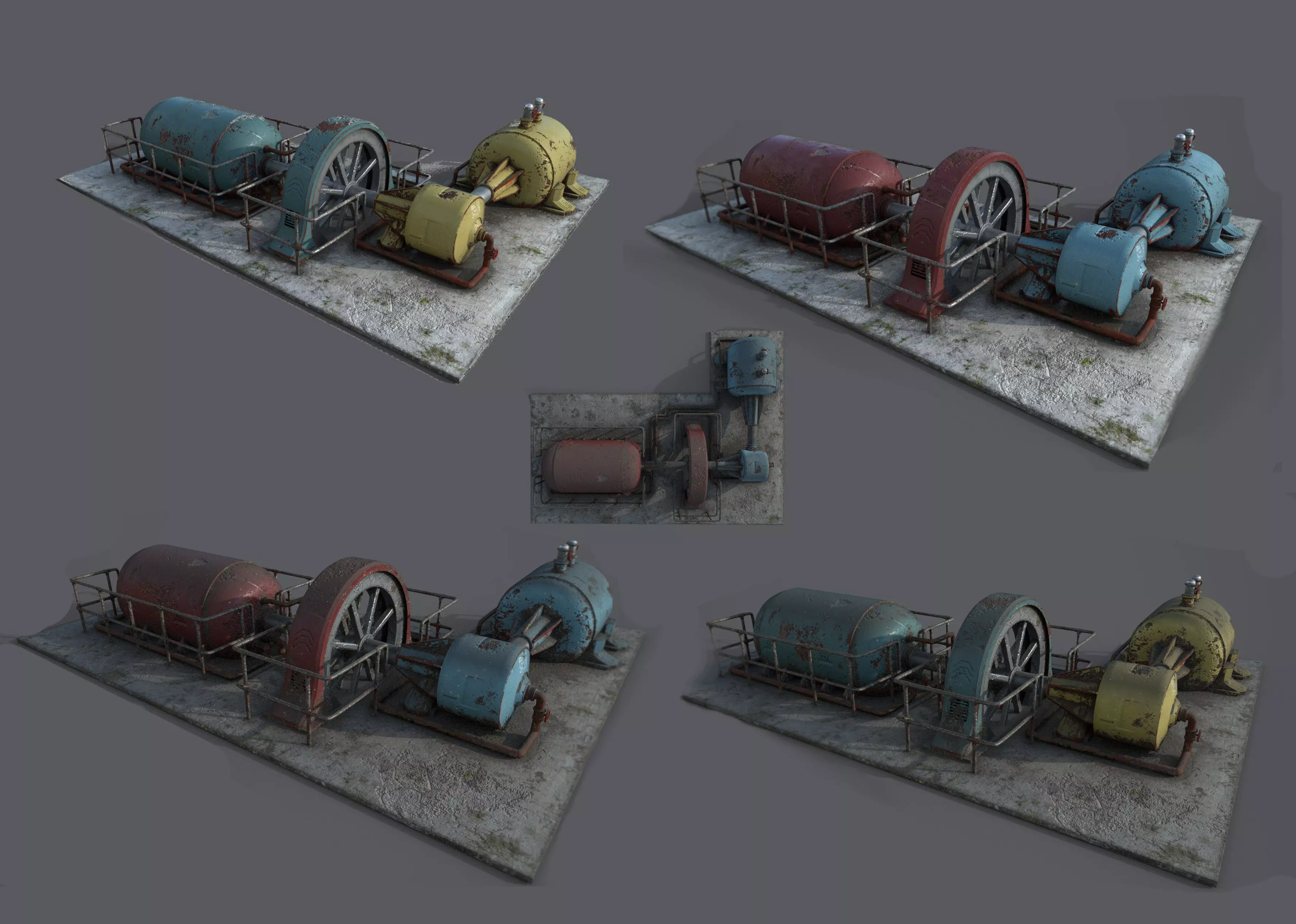 Diesel generator Texture Pack 3D Model Collection_0