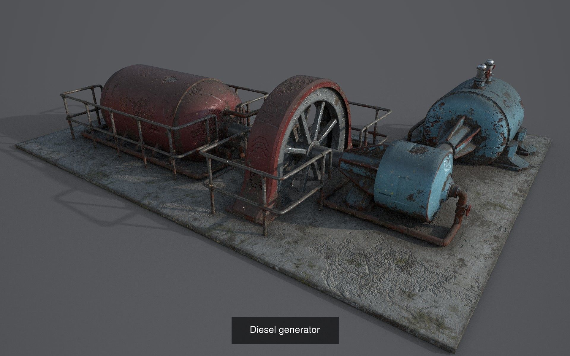 Diesel generator Texture Pack 3D Model Collection_2