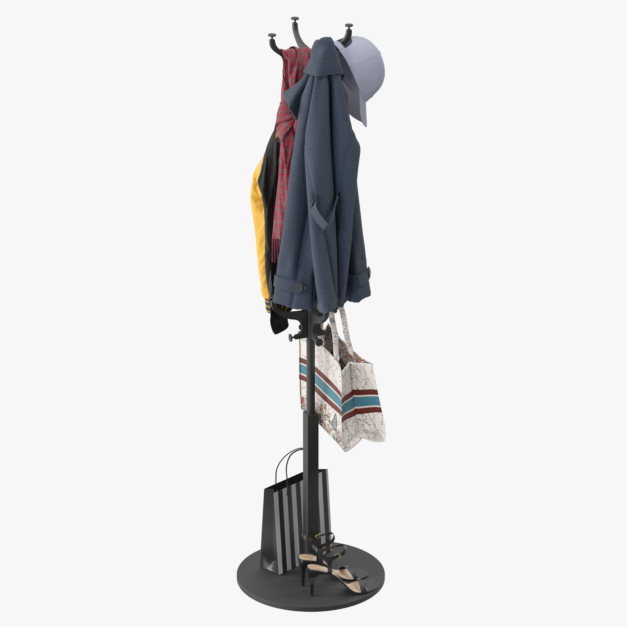 HEMNES Hat and coat stand 3D model_8