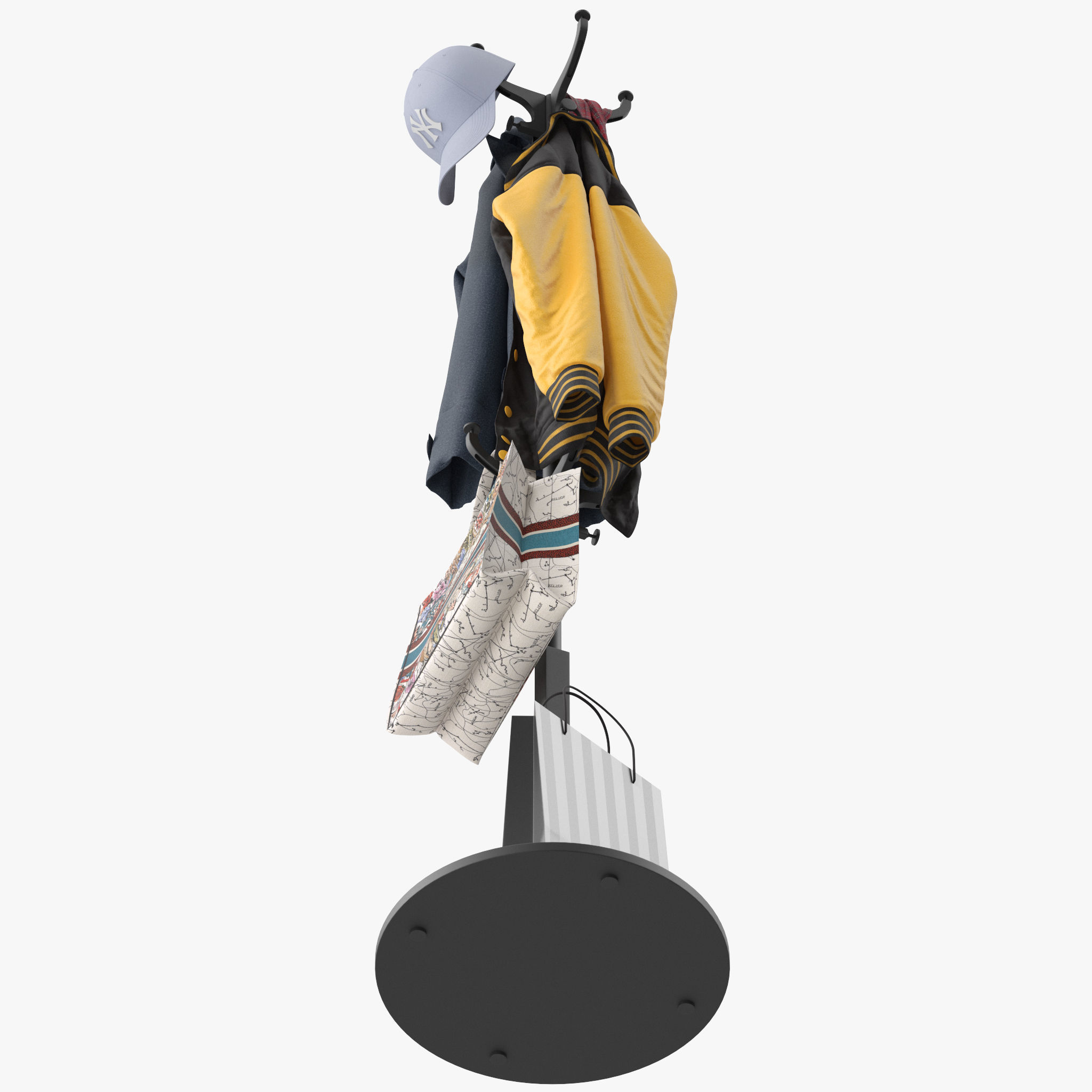 HEMNES Hat and coat stand 3D model_12
