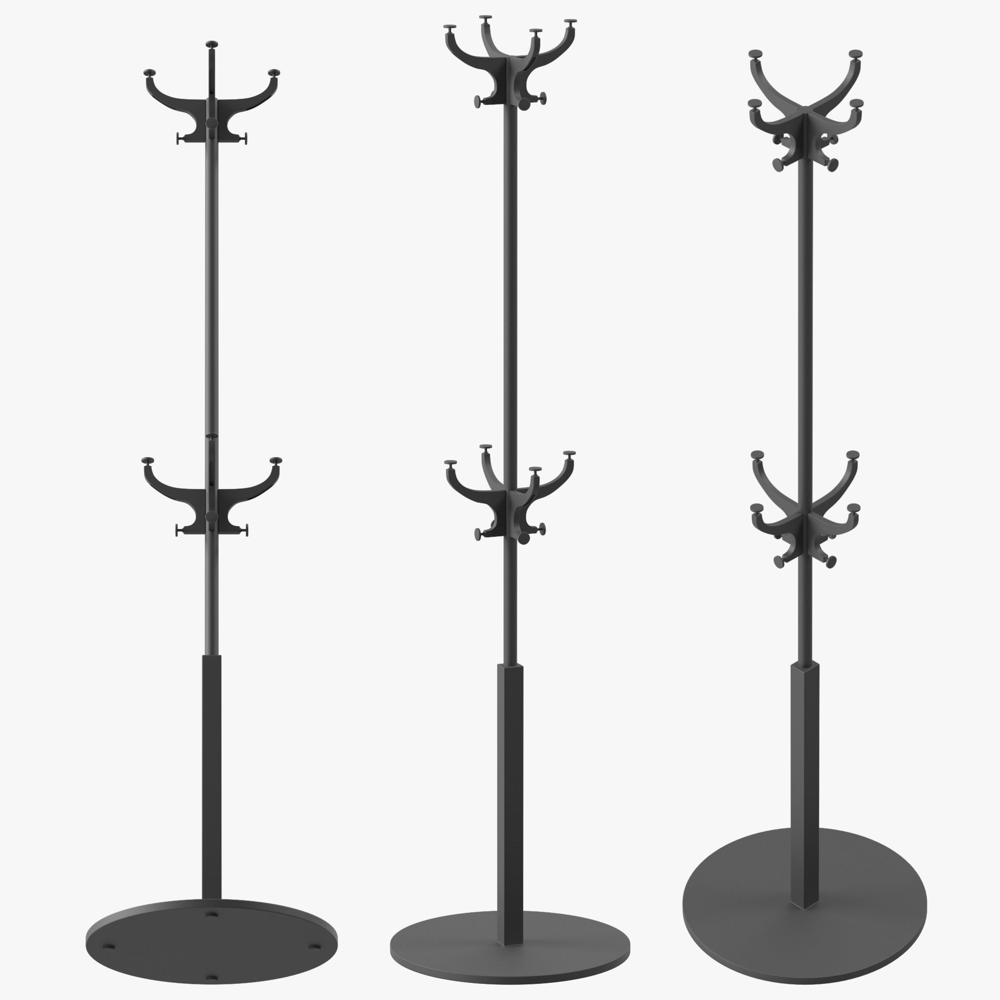 HEMNES Hat and coat stand 3D model_3