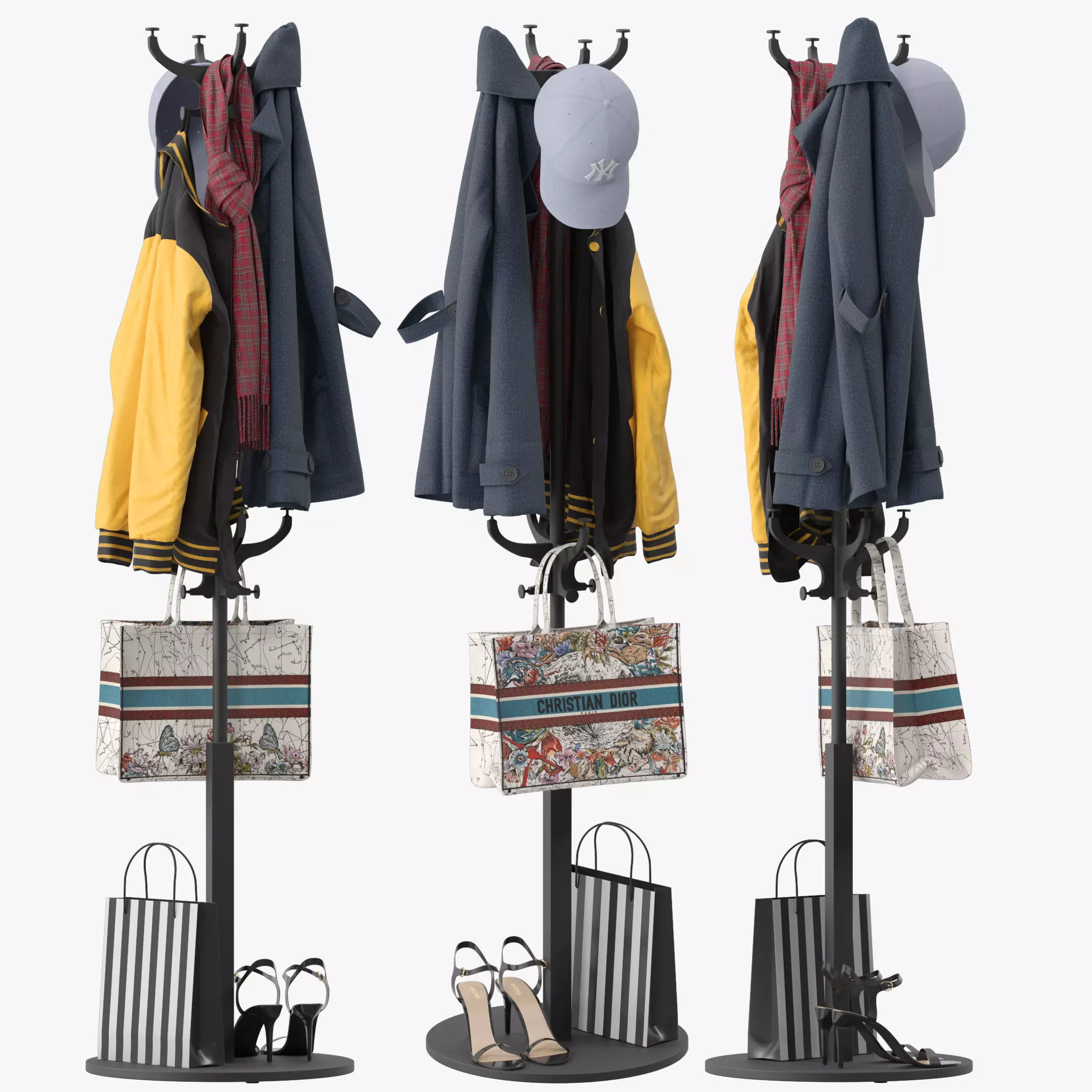 HEMNES Hat and coat stand 3D model_0