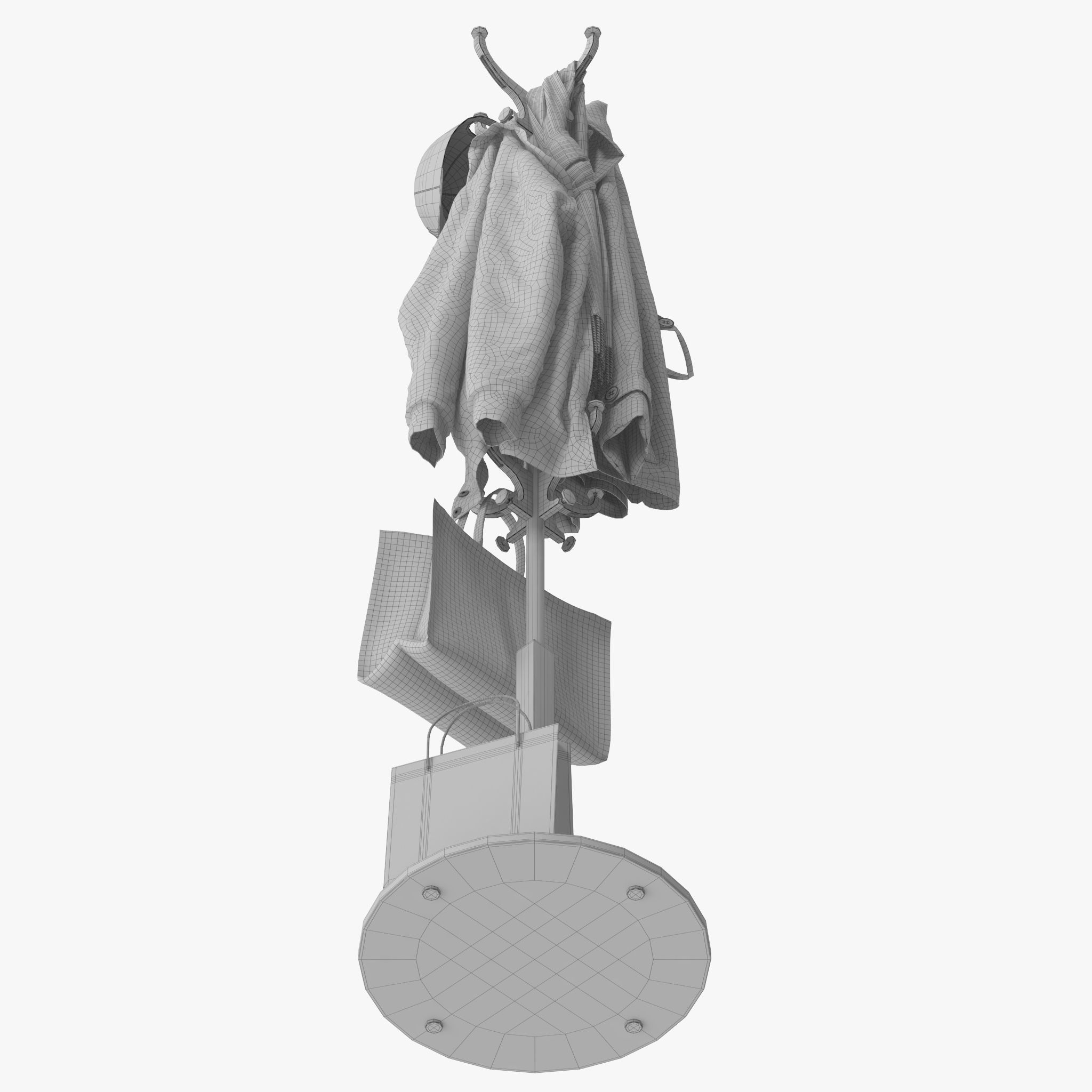 HEMNES Hat and coat stand 3D model_15