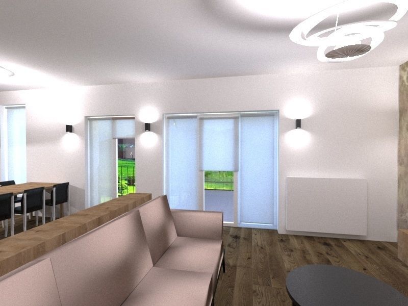 livingroom apartment with living room and kitchen Free 3D model_6