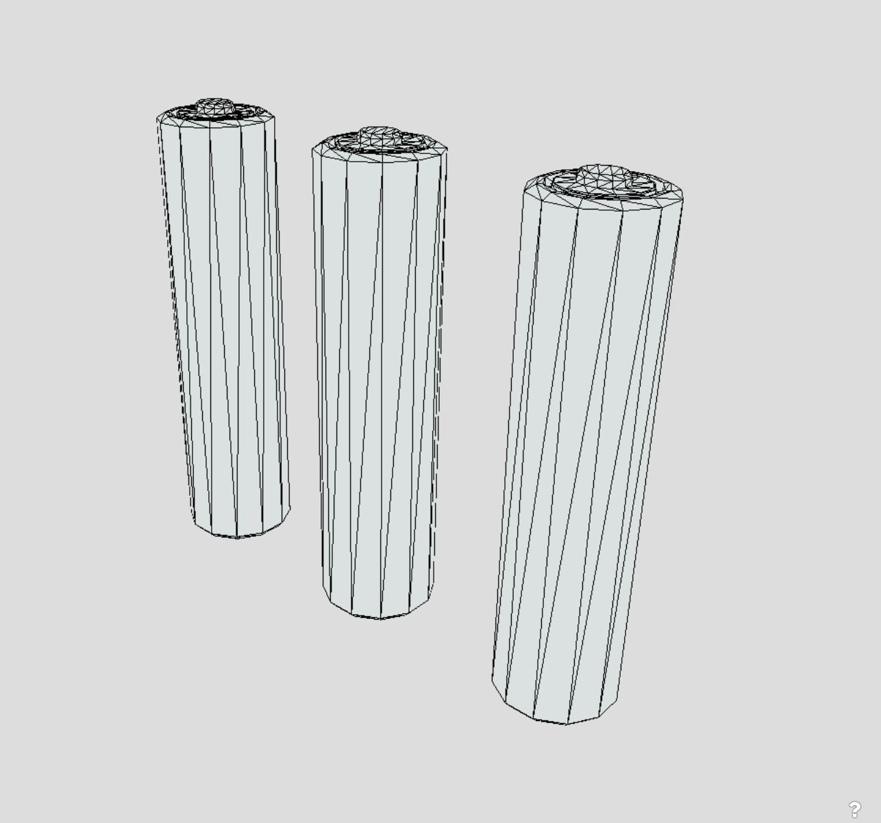 AAA Battery PBR Low Poly Game ready Blue Low-poly 3D model_4