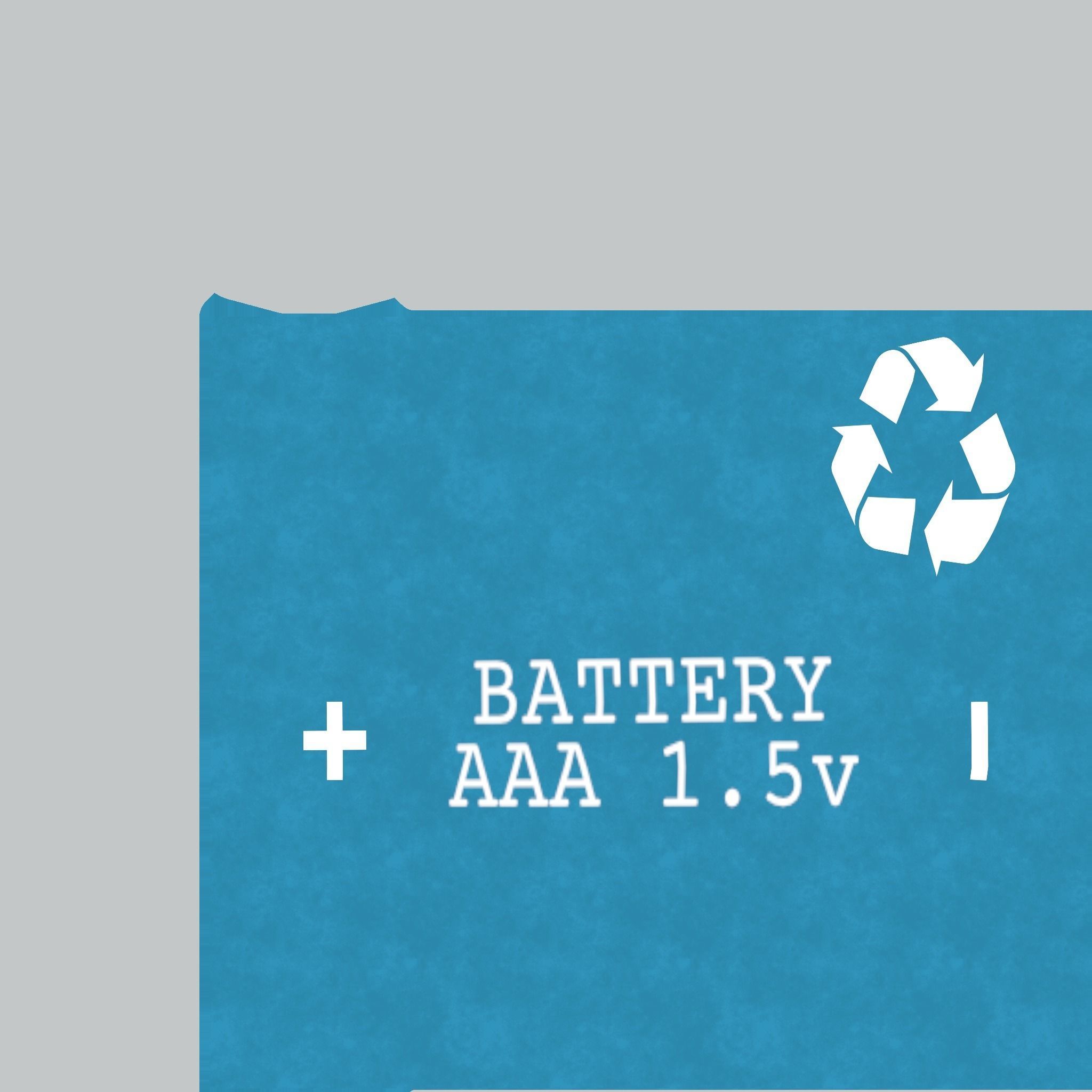 AAA Battery PBR Low Poly Game ready Blue Low-poly 3D model_5