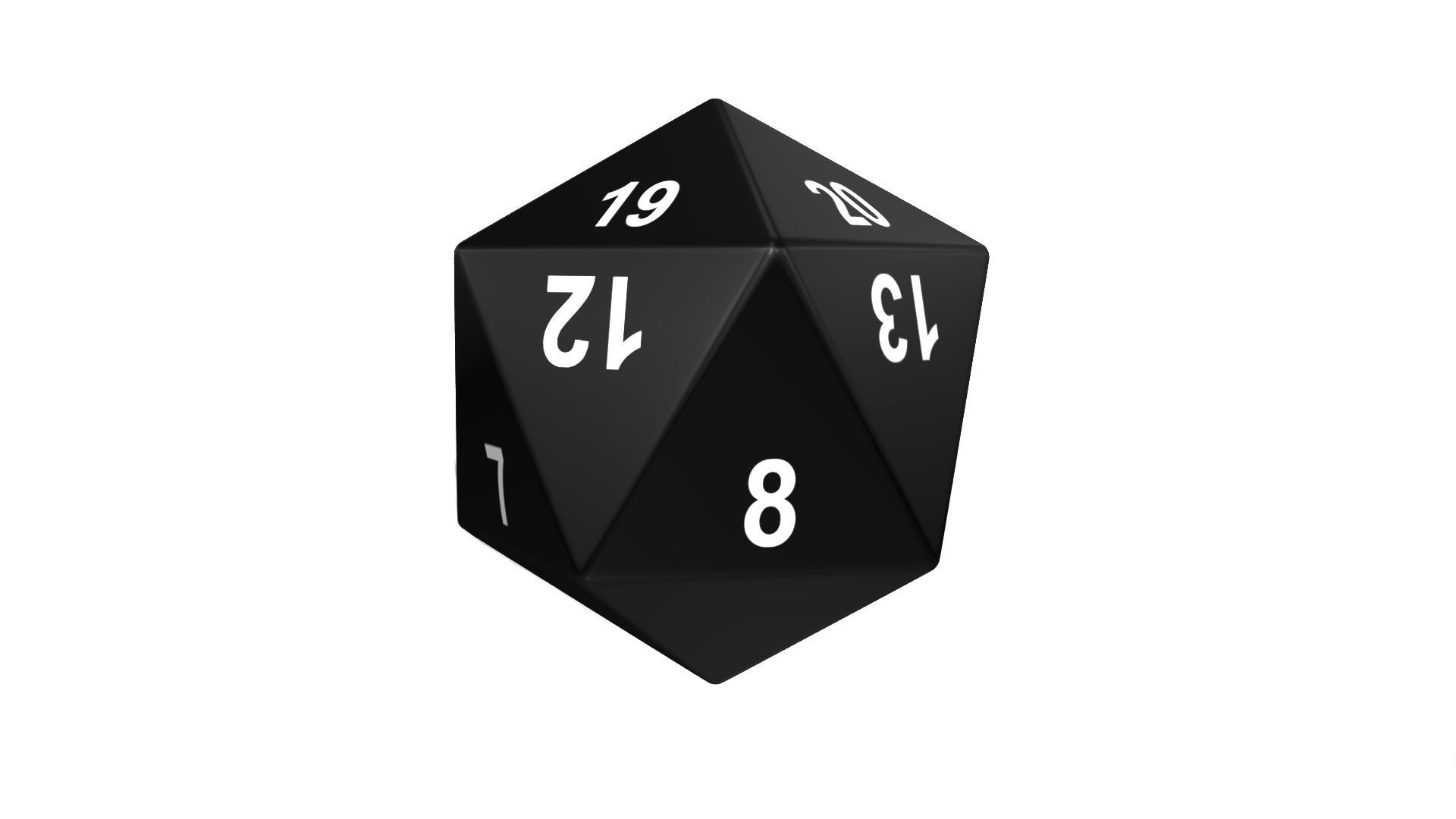 Dice Set Low-poly 3D model_1