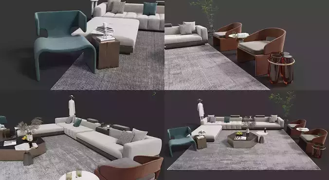 Modern fashion sofa 3D model