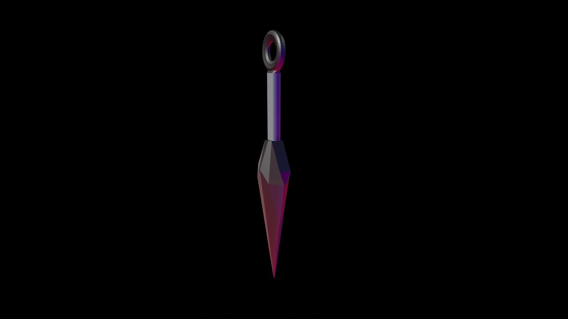 KUNAI sword Low-poly 3D model_1