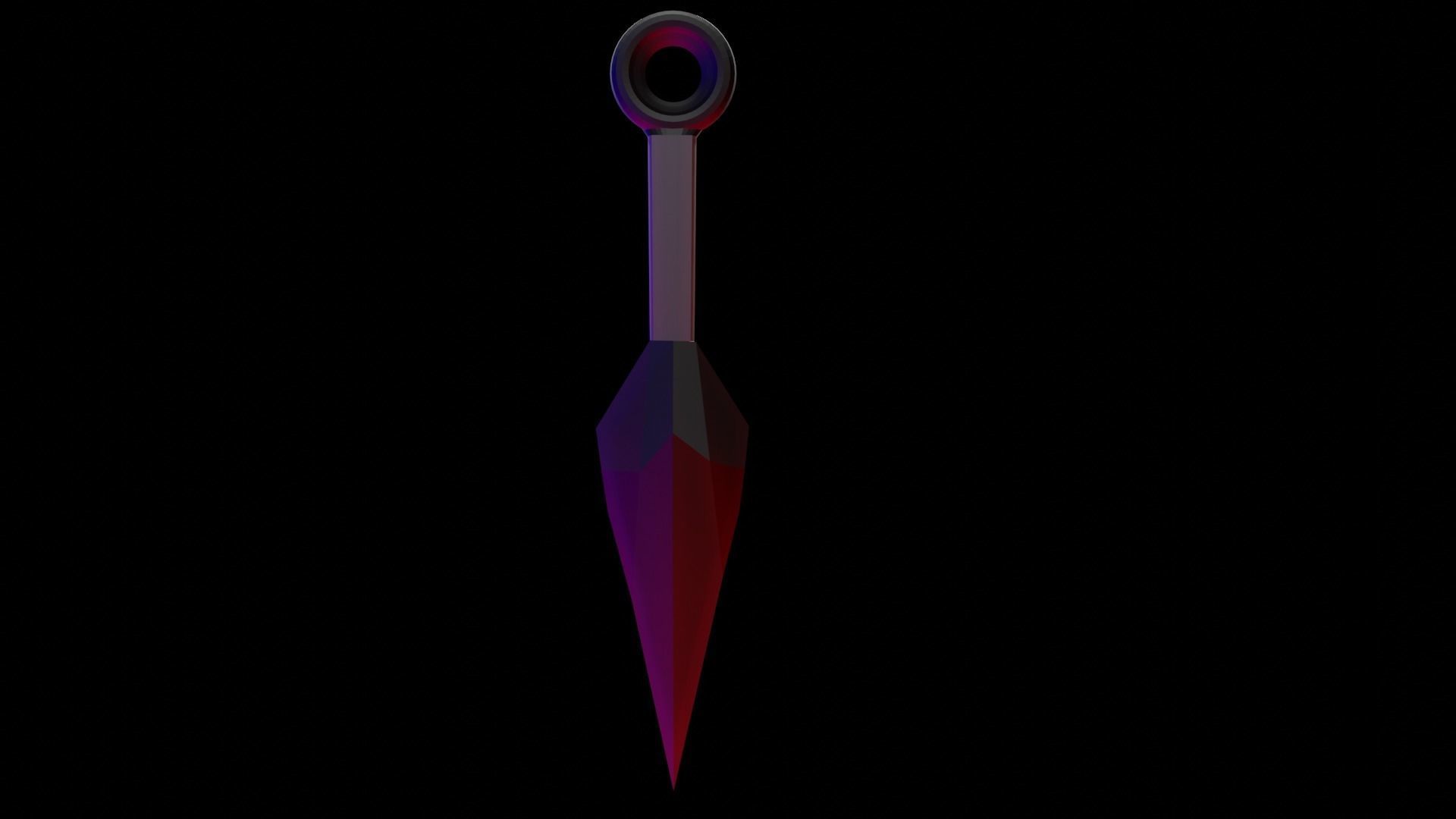 KUNAI sword Low-poly 3D model_2