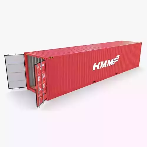 40ft Shipping Container HMM v4 3D model