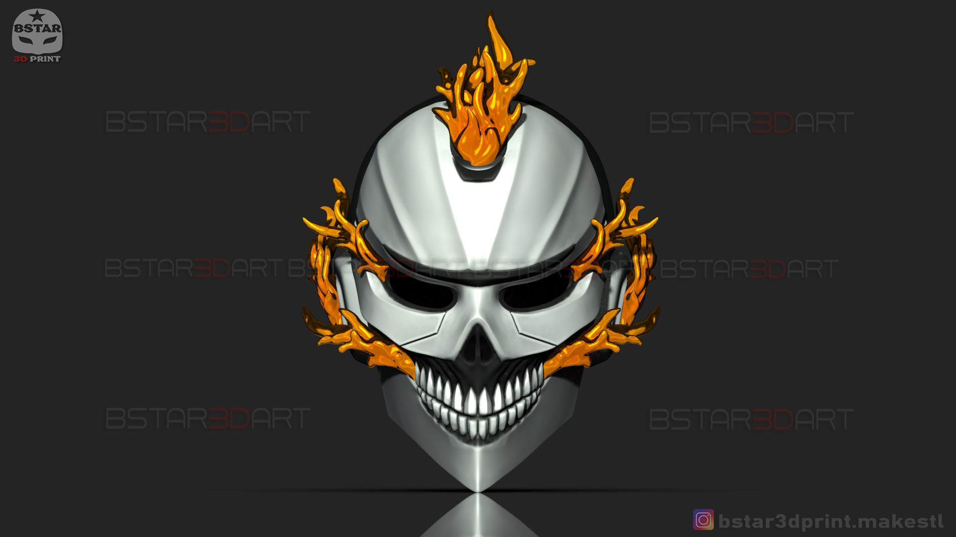 Ghost Rider Helmet - Marvel Midnight Suns  3D print model_15