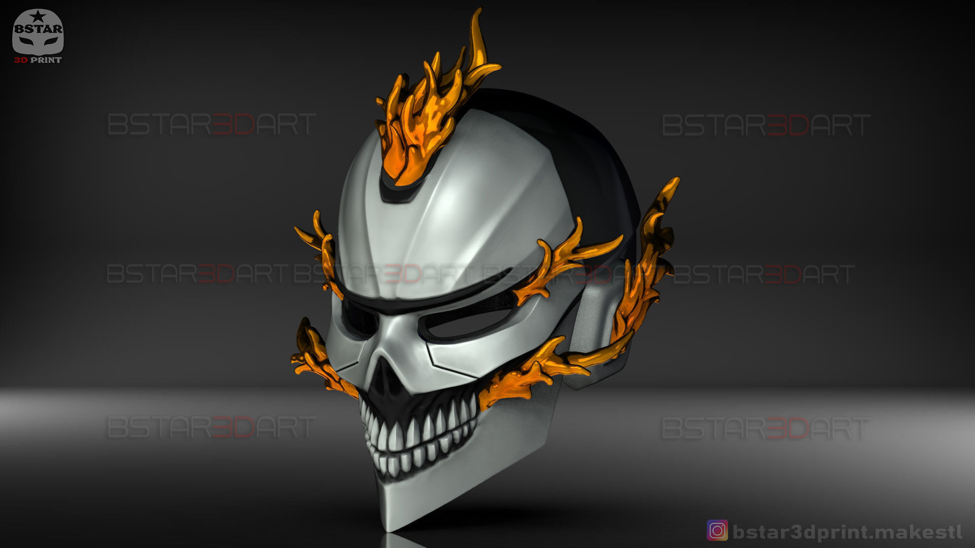 Ghost Rider Helmet - Marvel Midnight Suns  3D print model_45