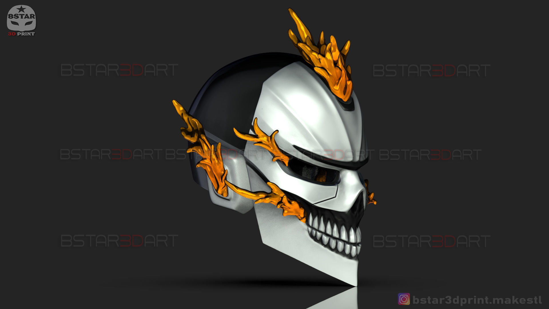 Ghost Rider Helmet - Marvel Midnight Suns  3D print model_21