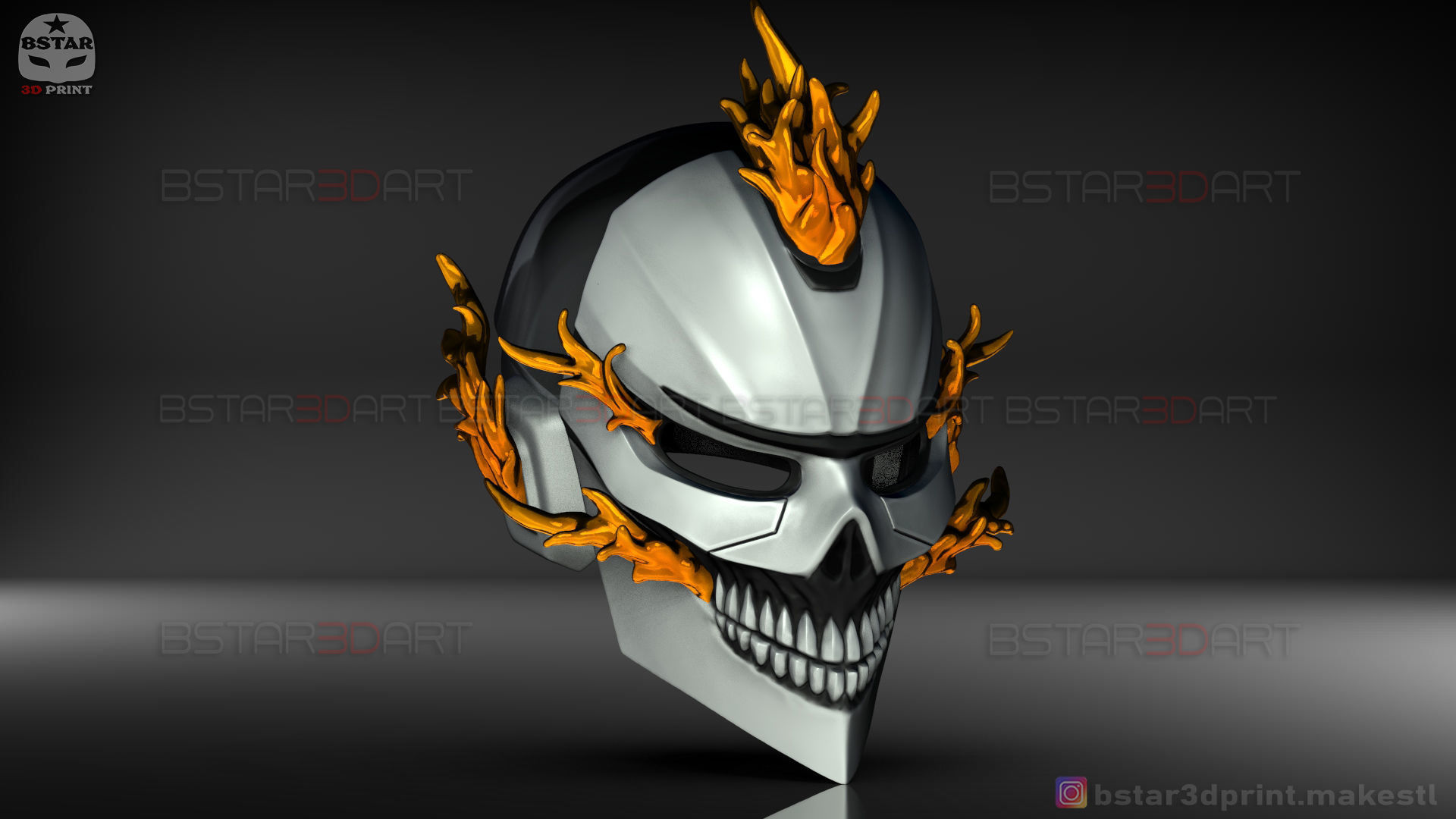 Ghost Rider Helmet - Marvel Midnight Suns  3D print model_44