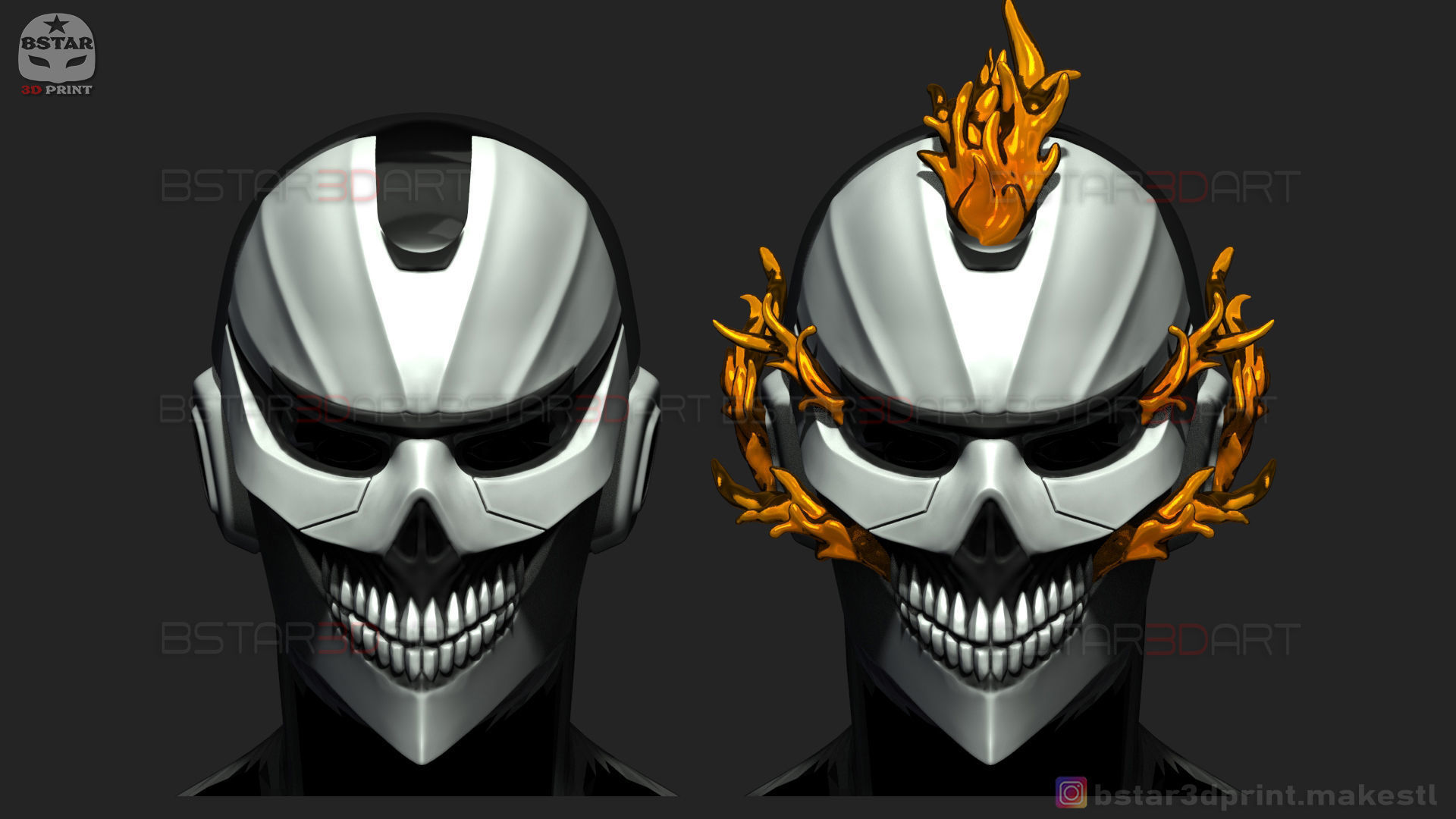 Ghost Rider Helmet - Marvel Midnight Suns  3D print model_1