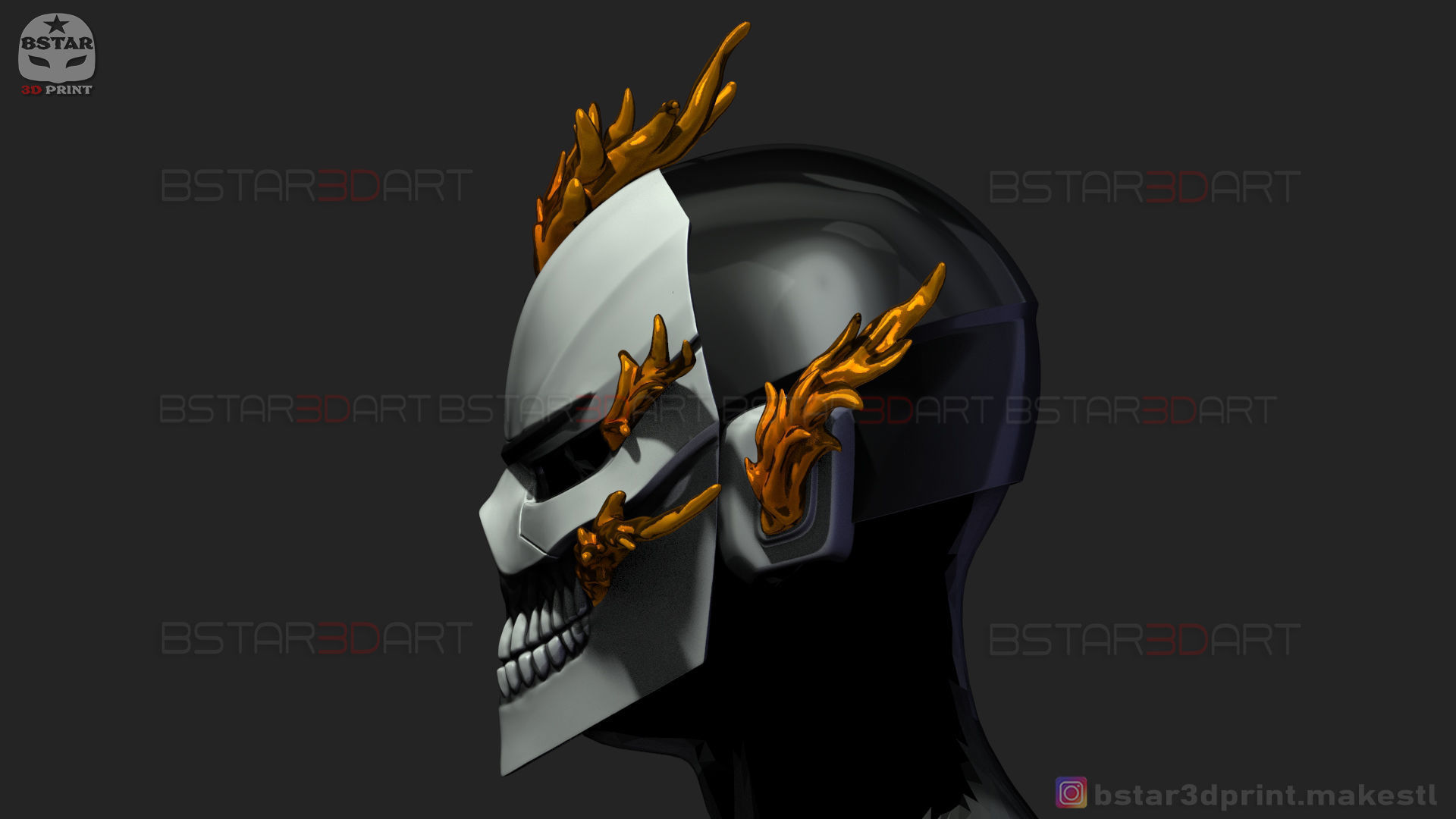 Ghost Rider Helmet - Marvel Midnight Suns  3D print model_4