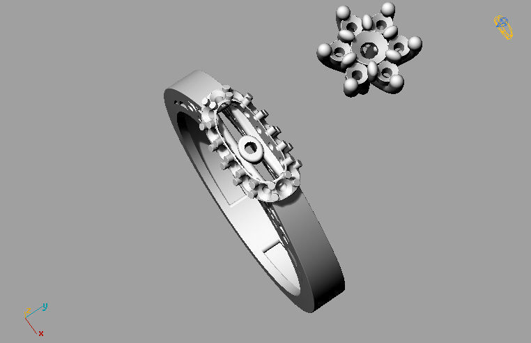 Engagement ring 3D print model_13