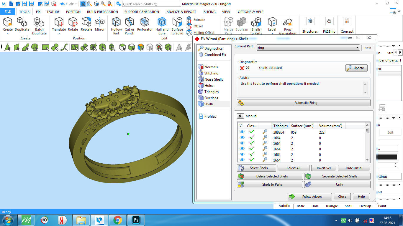 Engagement ring 3D print model_5