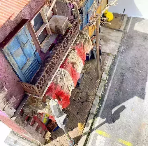 Diorama Iron Railing or Fence for balcony 3 piece 3D print model