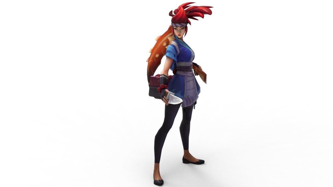 Akali Sashimi - League of Legends 3D print model_5