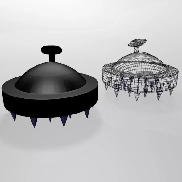 Hair Brush 01 3D model_0