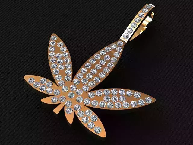 Pendant  Marijuana  3D print model