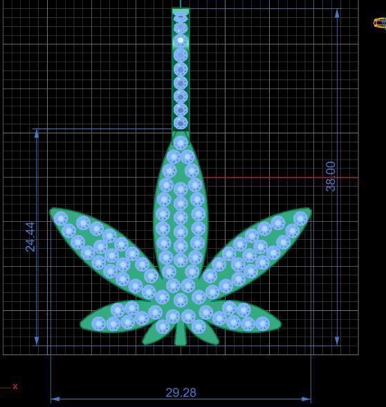 Pendant  Marijuana  3D print model_13