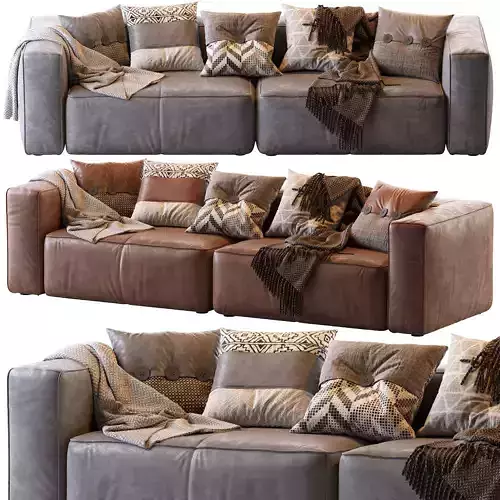 Mello Taos Brown Right Arm Corner Sectional