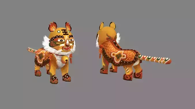 Cartoon fabric tiger - Chinese Spring Festival performances