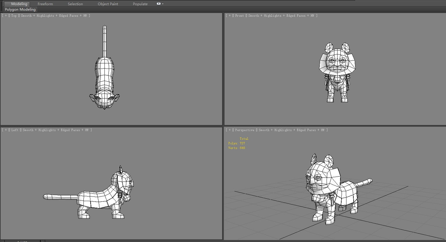 Cartoon fabric tiger - Chinese Spring Festival performances Low-poly 3D model_6