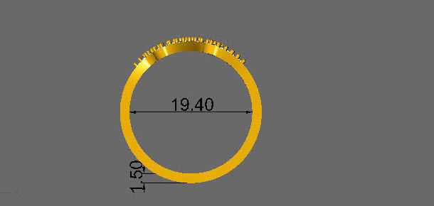 nature wave diamond ring 3D print model_7