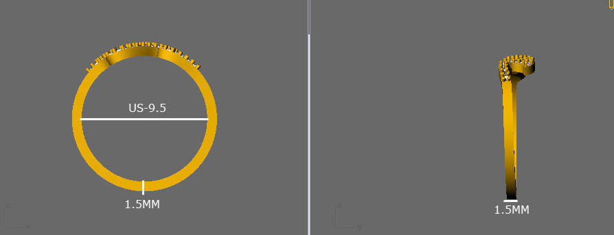 nature wave diamond ring 3D print model_11