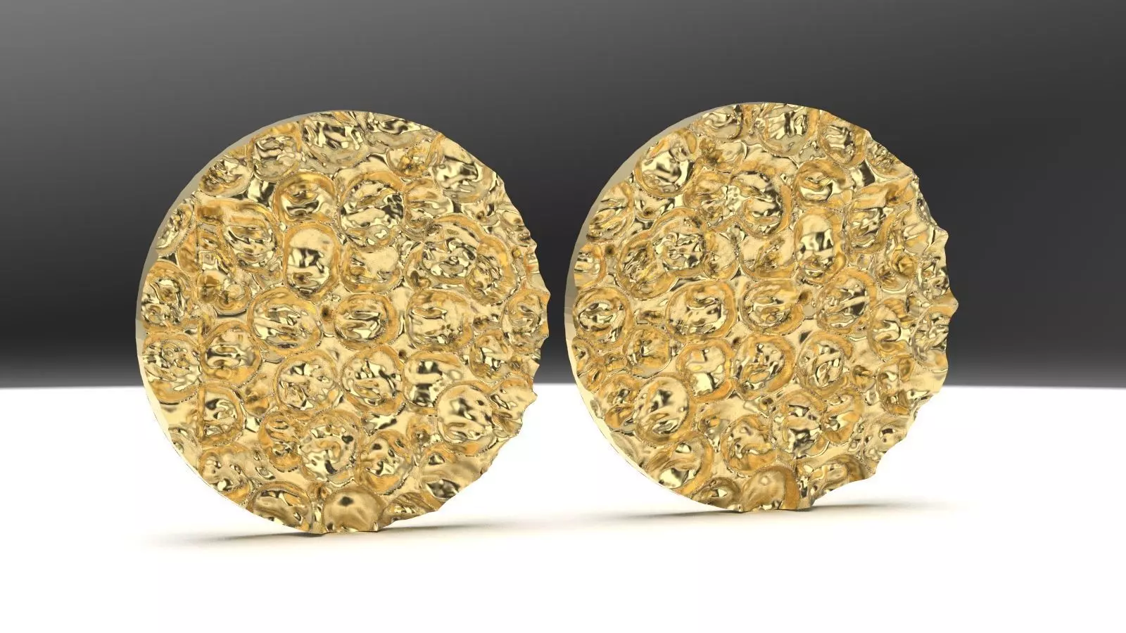 hummer texture coin charm pendant 3D print model