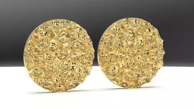 hummer texture coin charm pendant 3D print model