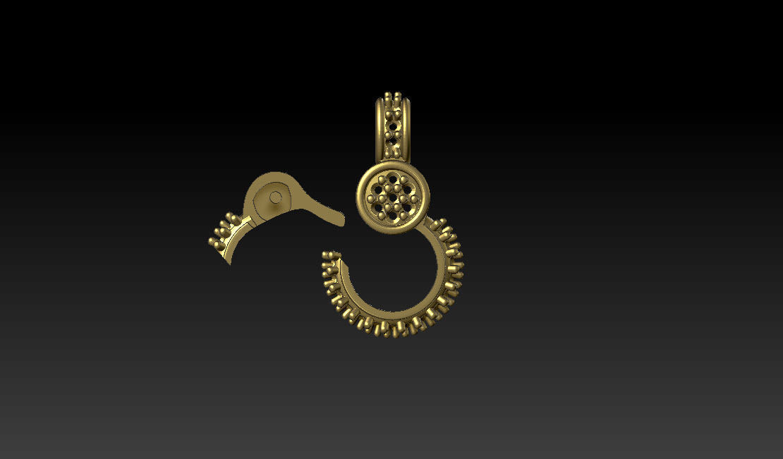 Diamond lobster lock 3D print model_7