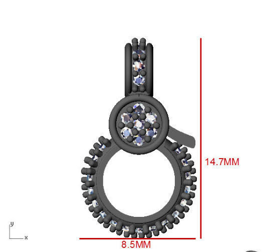 Diamond lobster lock 3D print model_4