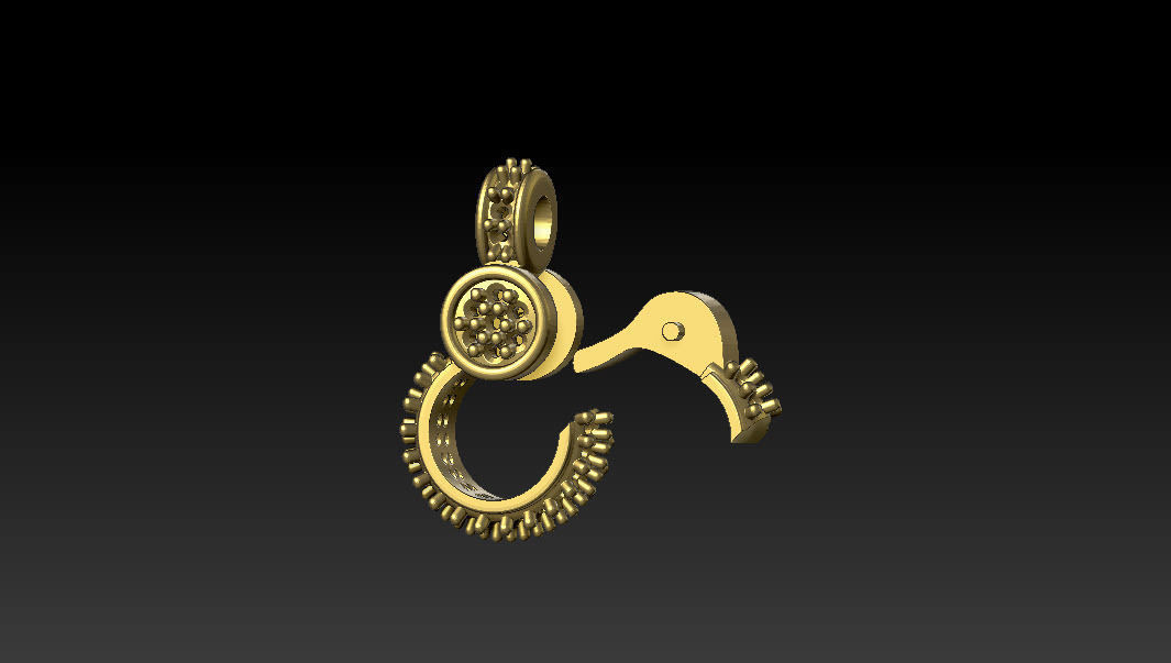 Diamond lobster lock 3D print model_5