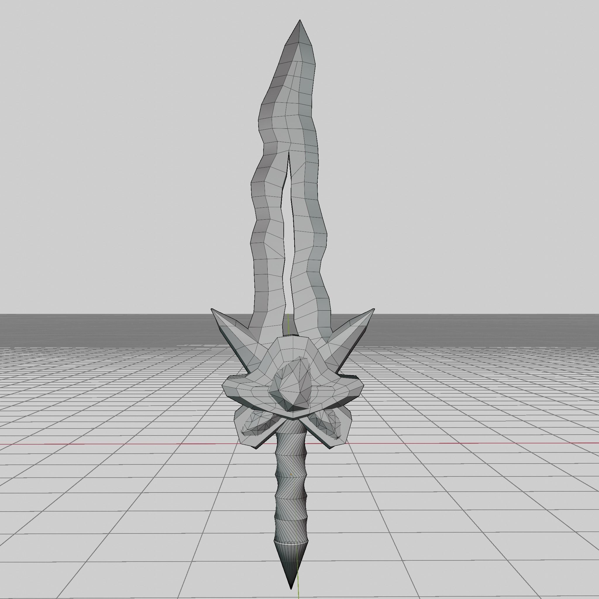 Stylized Sword Weapon with crystals PBR low-poly game ready Low-poly 3D model_6