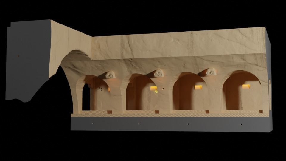 Jabbas Throne Room - Hangout area - Complete set 1-18 scale 3D Model Collection_4